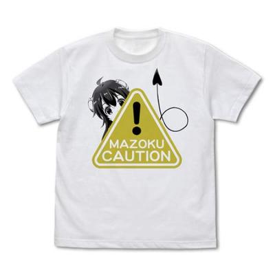 Cospa Machikado Mazoku Shamiko Mazoku Caution WHITE XL Size T-shirt