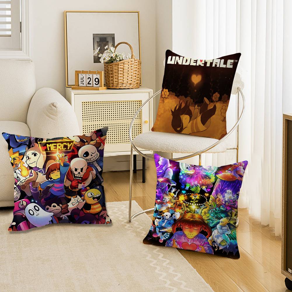 Anime Undertale Game Cushion Cover Inches Farmhouse Decor Home Throw Pillow Covers For Couch Decorations