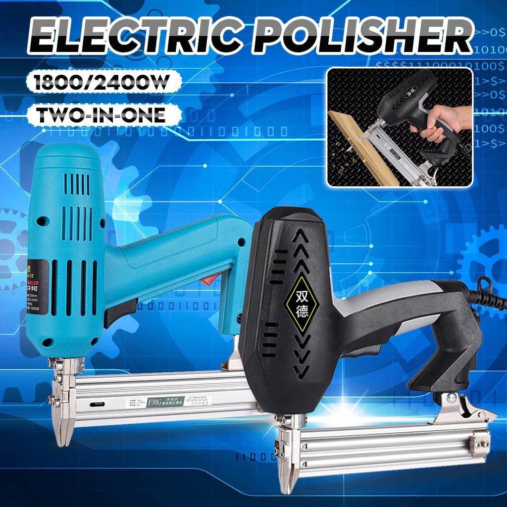2400W Dual Use Electric Nail Gun Framing Tacker & Stapler Furniture F30 Staple Gun Adjustment Strength 220V Woodworking Tool