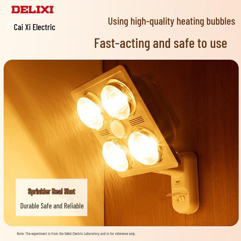 DELIXI ELECTRIC DEGY50 Wall-Mounted Bathroom Heater with Lamp
