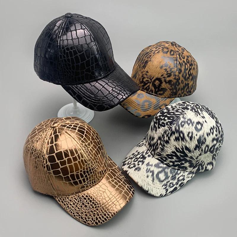 Cool Kpop Serpentine Letter Vegan Leather Men Women Baseball Hats Cotton Fashion Breathable Streetwear Funny Sport Hip Hop Caps