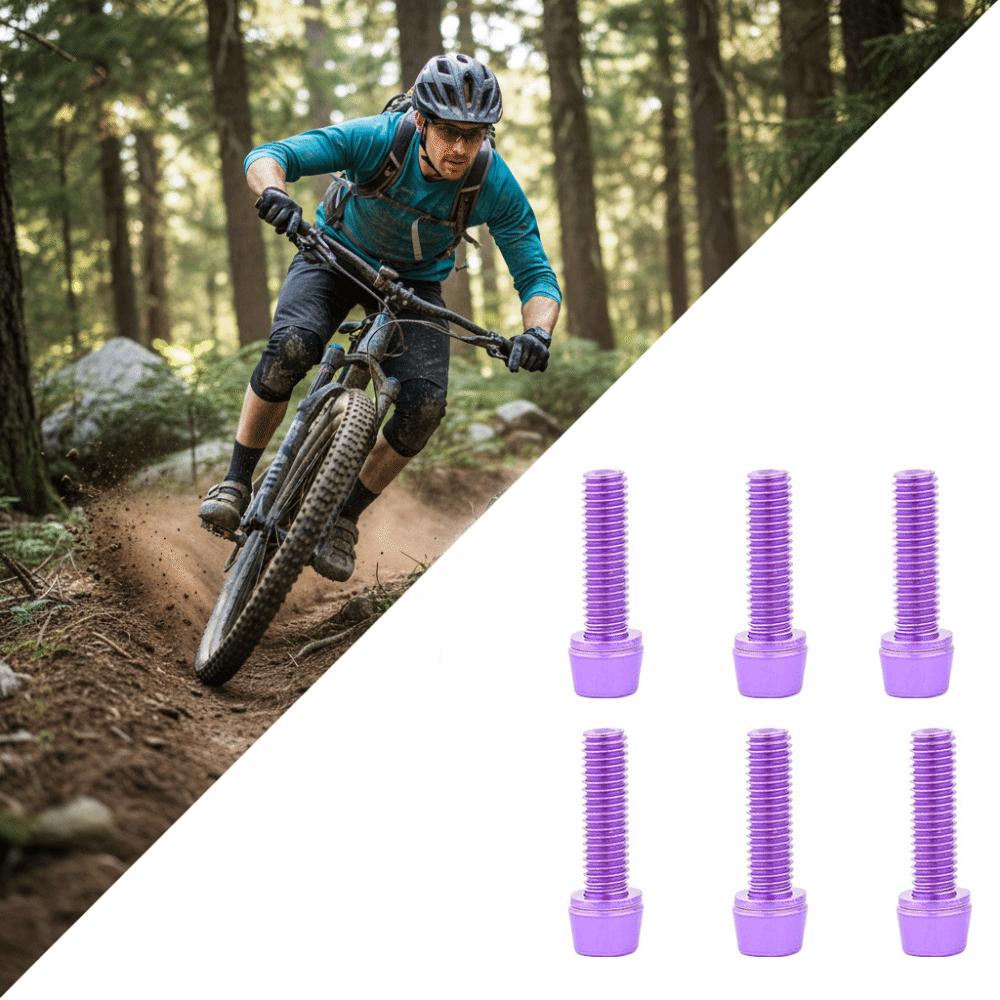 6 Pcs with Washer Handlebar Screws M5*18mm Bike Stem Bolts Durable Bike Stem Screws  Bike Accesssory