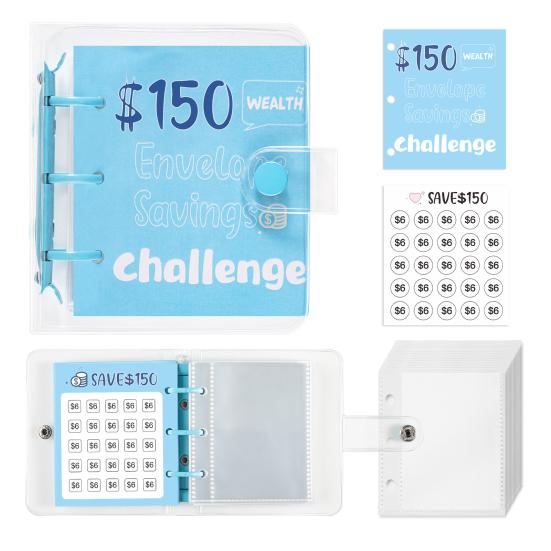 25 Envelopes Money Saving Challenge Binder Mini Cash Saving Budget Book to