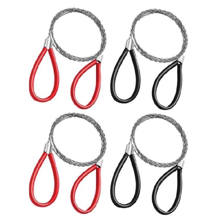 

4Pcs Stainless Steel Cable Saw Metal Wire Saw Hand Pocket String Rope Saw 1