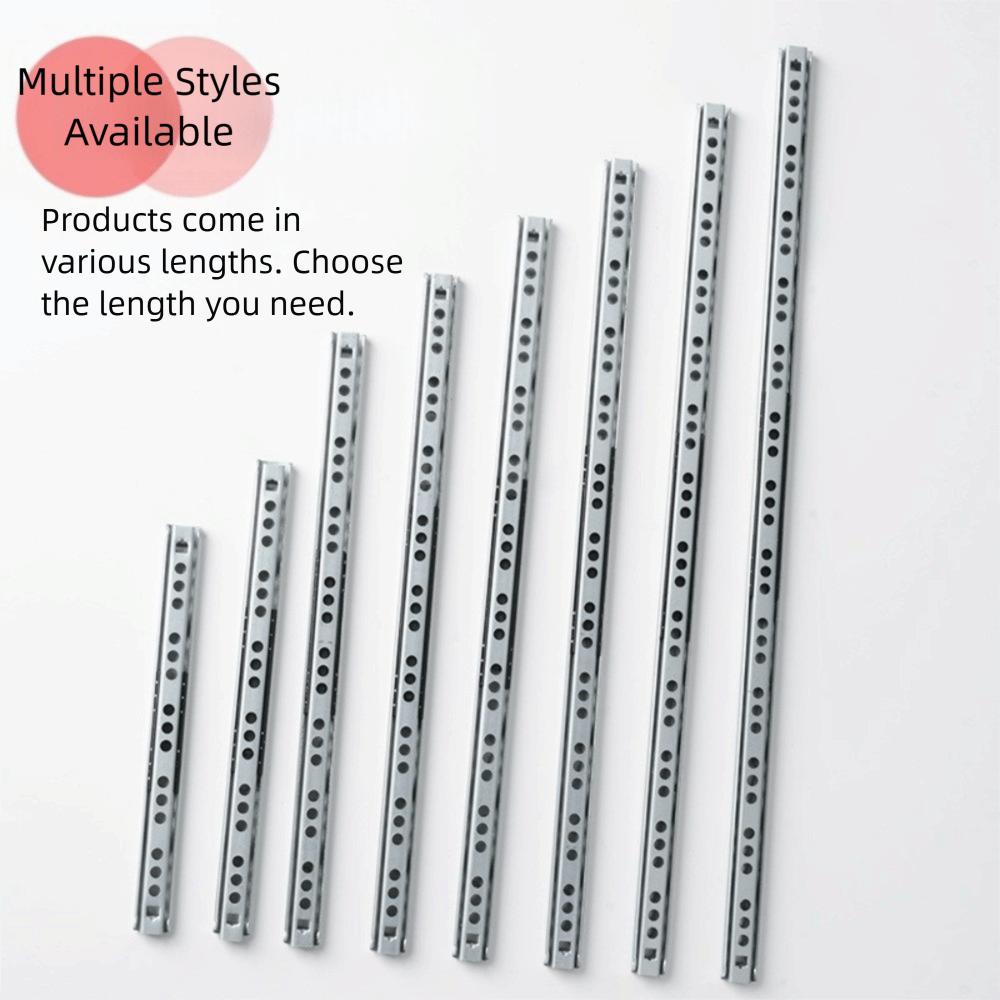 2PCS Smooth Glide Bearing Drawer Slides Two Way Slide Hardware Accessories Drawer Rail Full Extension 8"-17" Drawer Glides