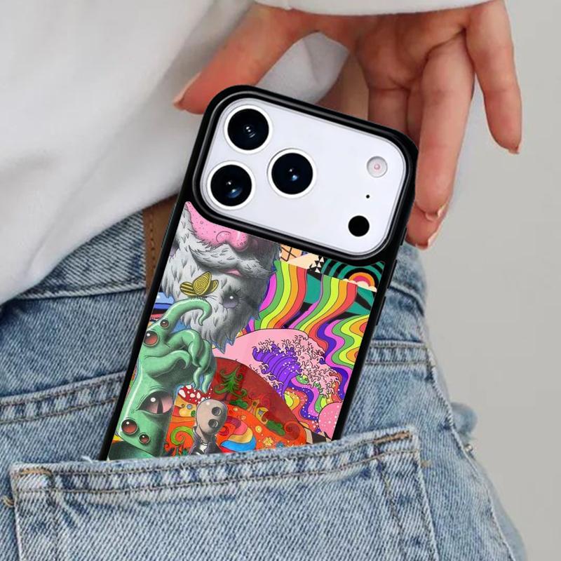 Hippy Hippie Psychedelic Art Phone Case for iPhone 16e 15 14 13 12 17 Pro Max Plus Air 17pro Cover Coque