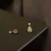 Imitation Pearl Earrings, Feminine and Niche Design Sense, High-end Silver Needle Earrings, Mosquito Coils, and Ear Coils