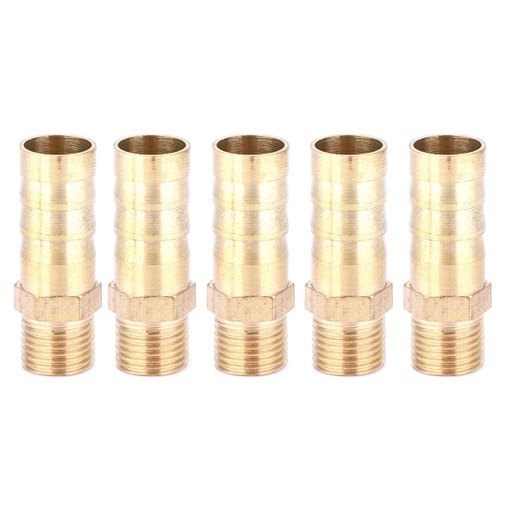 5pcs G1Celsius8 Male Thread Barb Connector Brass Pipe Fitting Connector Joint for Gas Liquid