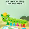 Colorful Caterpillar Puzzle Develops Observation, Cognitive Skills Hand Eye Coordination ,Educational Wooden Toy with Color Matching, Sorting Pieces