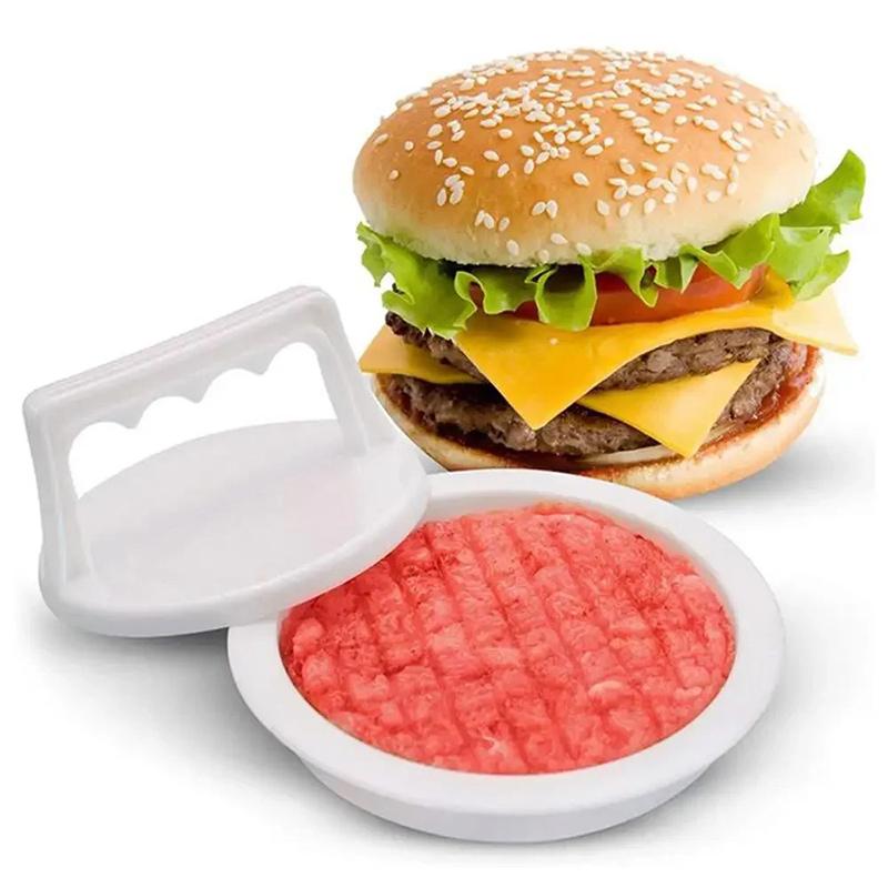 1 Set Round Shape Hamburger Press Food-Grade Plastic Hamburger Meat Beef Grill Burger Press Patty Maker Mold Mould Kitchen Tool