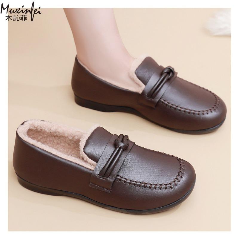 Winter Women's Cotton Boots New Anti Slip Waterproof Cotton Shoes Fashionable Versatile Casual Lefu Cotton Shoes