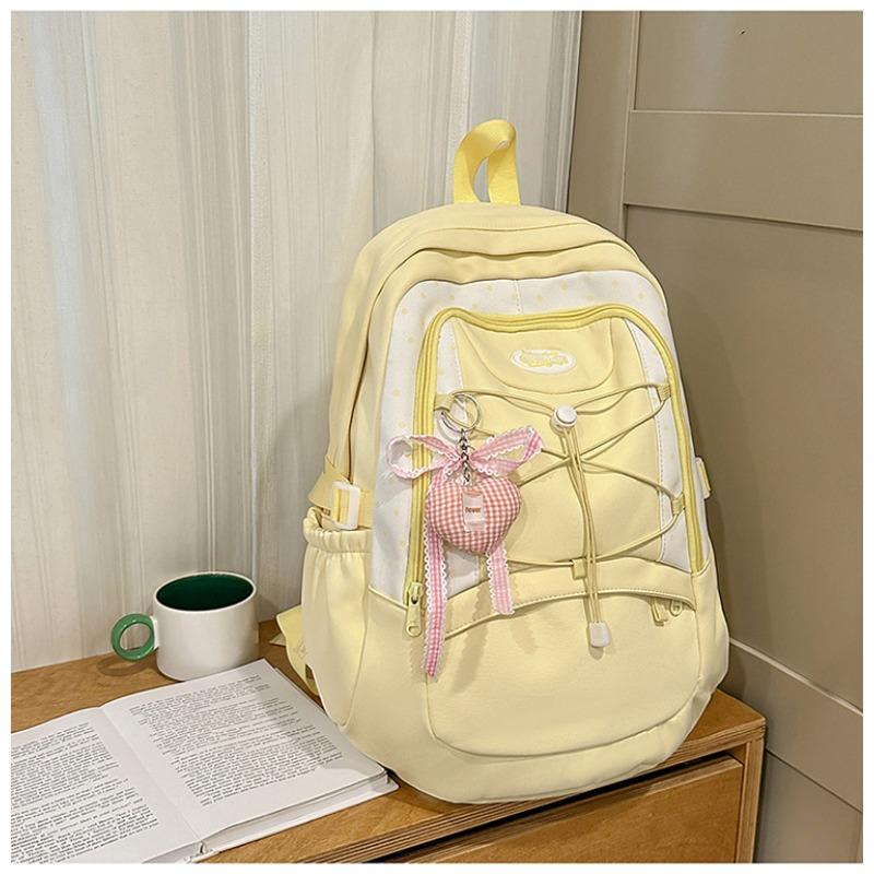 School Bag New High Value Fresh Sweet Candy Color Backpack Junior High School Students Lightweight Travel Backpack