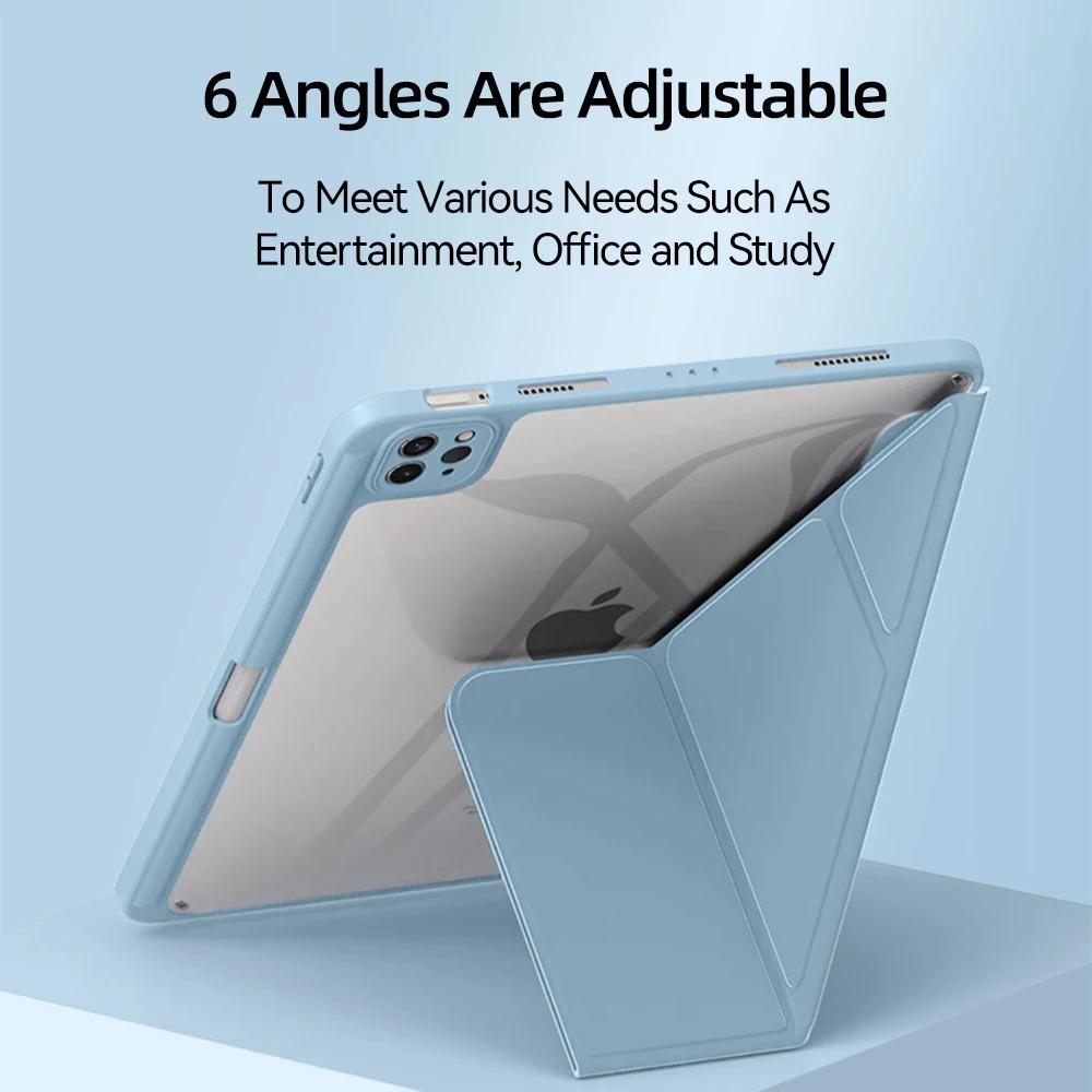 For 2025 iPad Air 11 Case iPad 10th Generation 11th A16 9th Cover Gen iPad Pro11 4 5 10.9in 12.9 M2 M3 M4 Pencil Holder Case