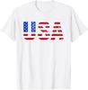 USA T Shirt Mens Womens Tees Top Patriotic American Flag Men Women July 4th T-Shirt Mens Womens Tees Top