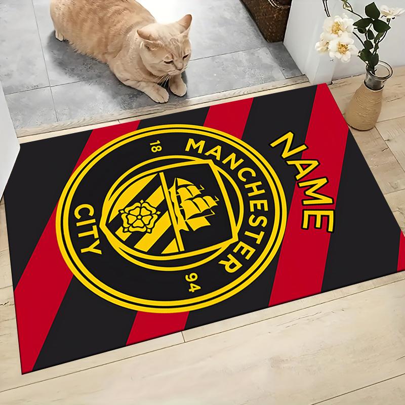 Custom Name AFC Bournemouth Crest Carpet Rug Customizable Soft Washable Anti-Slip Home Living Room Sofa Mats Personalized Rug. 0909223