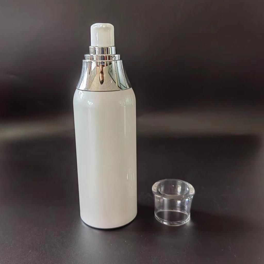 Pearlescent Round Shoulder Big Belly Vacuum Lotion Bottle - 30ml/50ml Skincare Cosmetics