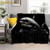 Whale Shark Blanket Soft Warm Throw Fleece Blanket Shark Sheet Bedspread Sofa Throw Light Thin Mechanical Wash Flannel Blankets