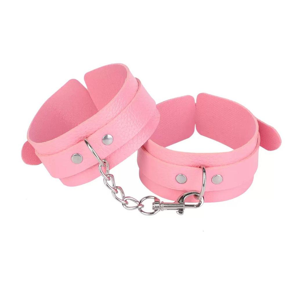 Puppy Leather Handcuffs and Ankle Restraints SM Adult Set
