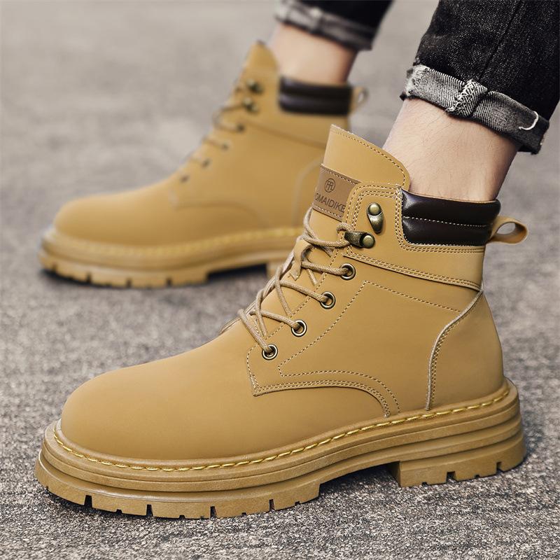 High-top Martin Boots 22 Autumn New Youth Leisure Sports Simple Solid Color Boots Tide