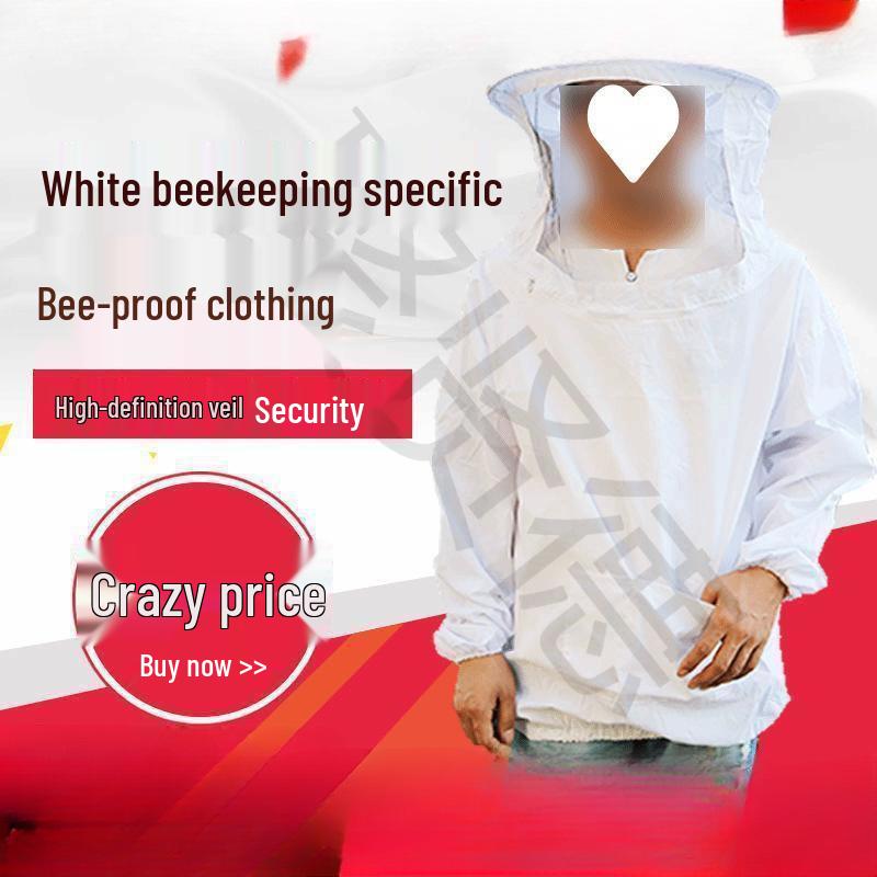 Breathable Beekeeping Suit Set with Hat and Half-Body Protection - Anti-Bee Design, Thick Material, Free Shipping