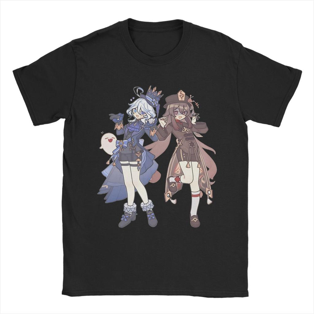 Leisure Furina Tshirts For Unisex Unisex Round Neck 100 Cotton T Shirts Genshin Impact Game Tee Shirt Plus Size Clothing