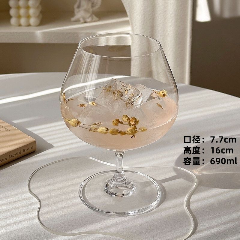 

Big Belly Glass Short Footed Wine Glass High-capacity Brandy Red Wine Champagne Whiskey Glass Party Barware Outdoor Cup Gifts