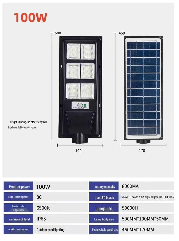 Solar-Powered Waterproof Outdoor Road Light with Motion Sensor