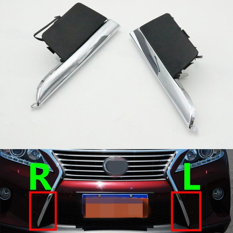 Front Bumper Tow Hook Cover Chrome Moulding Radiator Grille Trim For Lexus RX270 RX350 RX450 F-sport 2012-2015