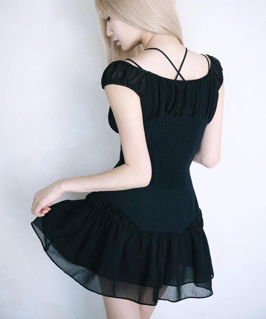 Leijeumiya Nymph Sasha Mini Dress [Black]