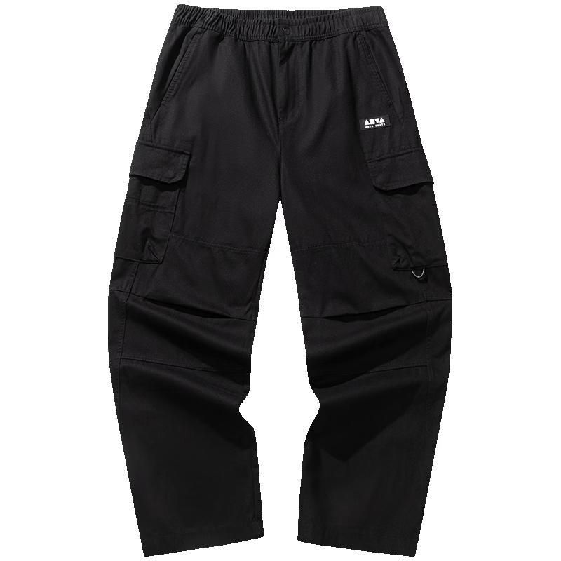 Anta Men s American Retro Wide-Leg Straight Cotton Pants L