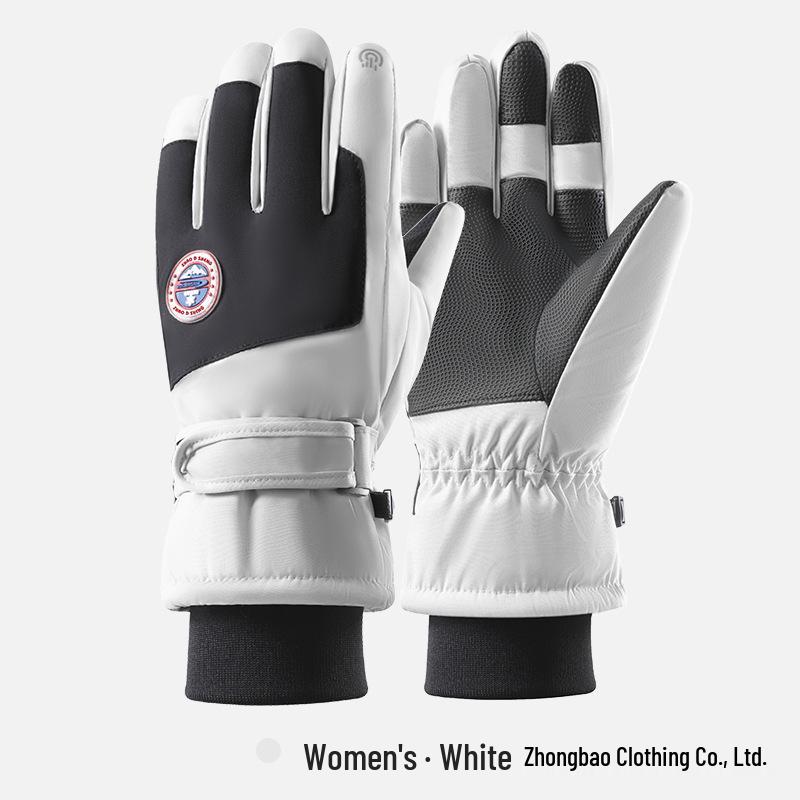Men's Winter Ski Gloves: Warm, Water-Repellent, Touchscreen-Compatible, Fleece-Lined for Outdoor Sports, Climbing, and Cycling