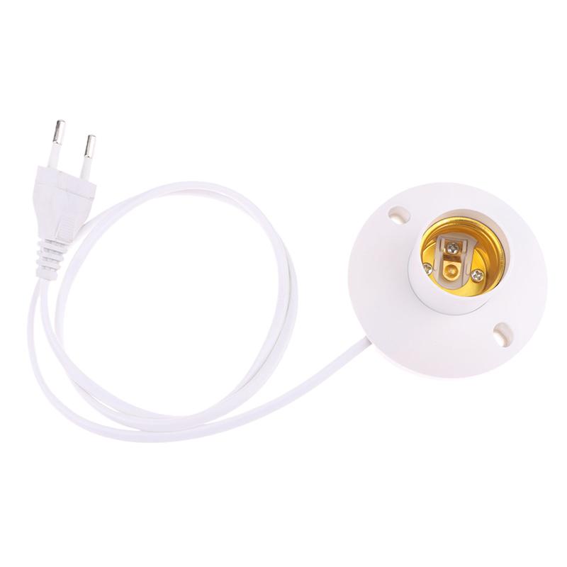 Eu Led Stand Lamp Holder E27 Bulb Plug Dome Socket With Cable Base For Table Light Night Stands Lampholder Accessories