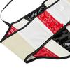 JYL TS PU leather neck hanging black, white, and red color patchwork chest support sexy top