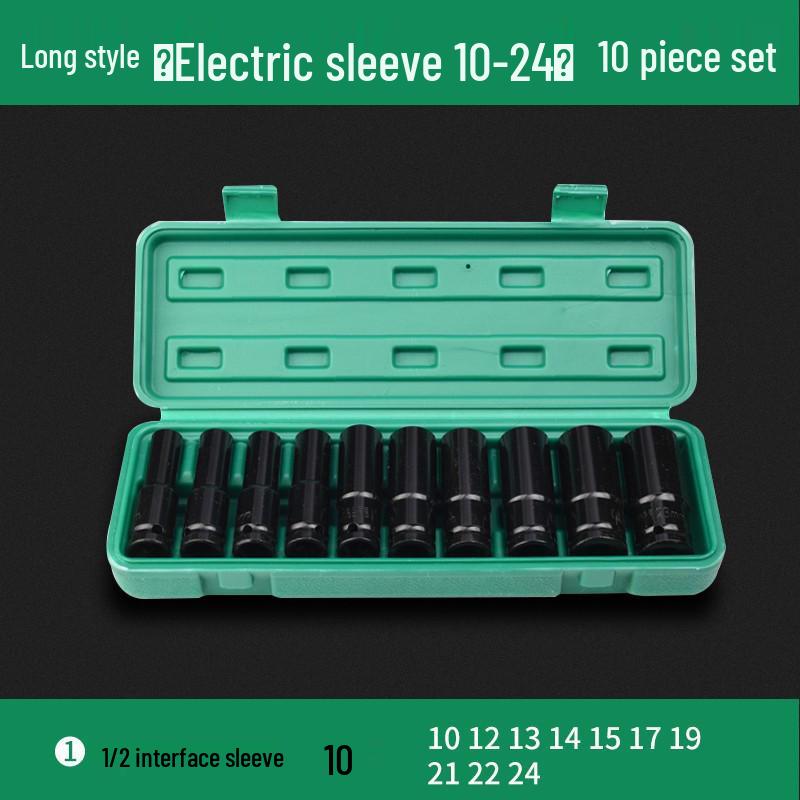 Extended Electric Hex Socket Hand Drill and Impact Wrench Tool Set