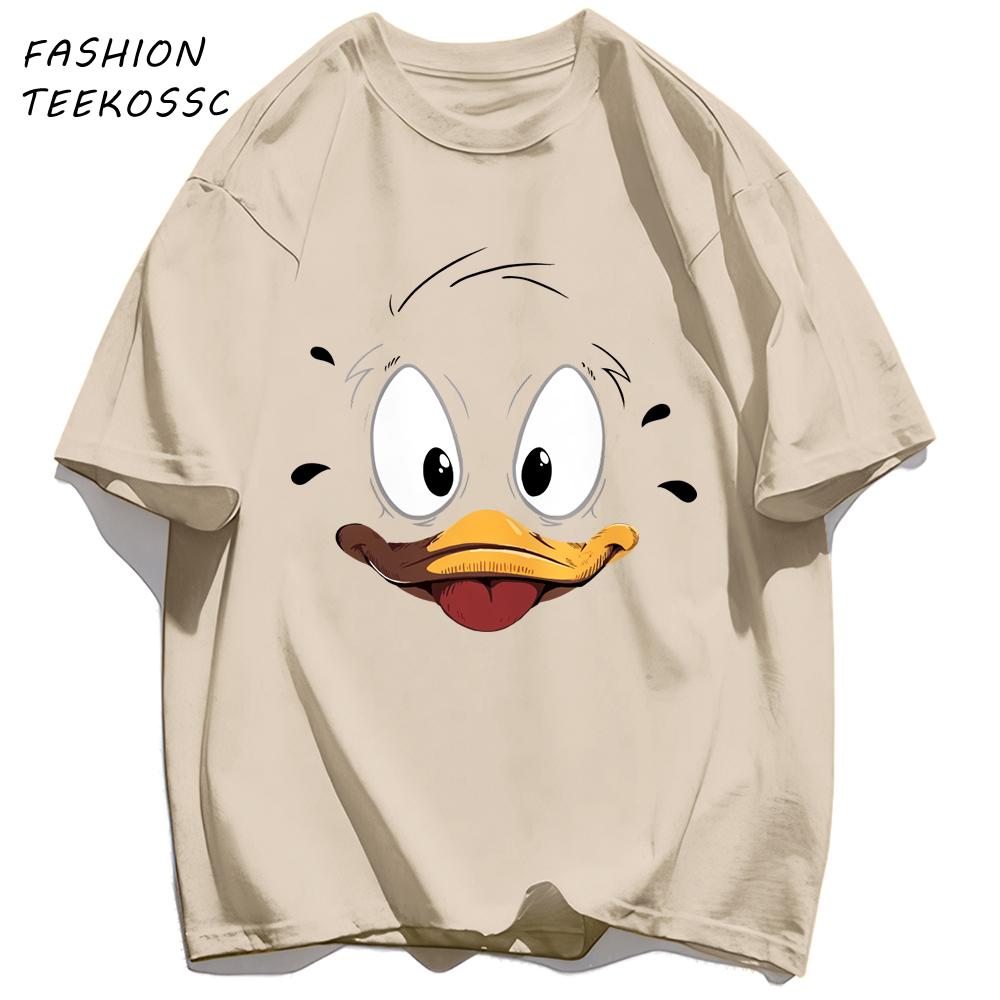 Cute Duck Is Very Nervous Print Men T Shirts Hip Hop ONeck TShirt Soft Cotton Male Sportswear Casual Comfortable Clothes