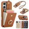 Phone Case: for iPhone Case Wallet with Card Holder, 360°Rotation Finger Ring Holder Kickstand,