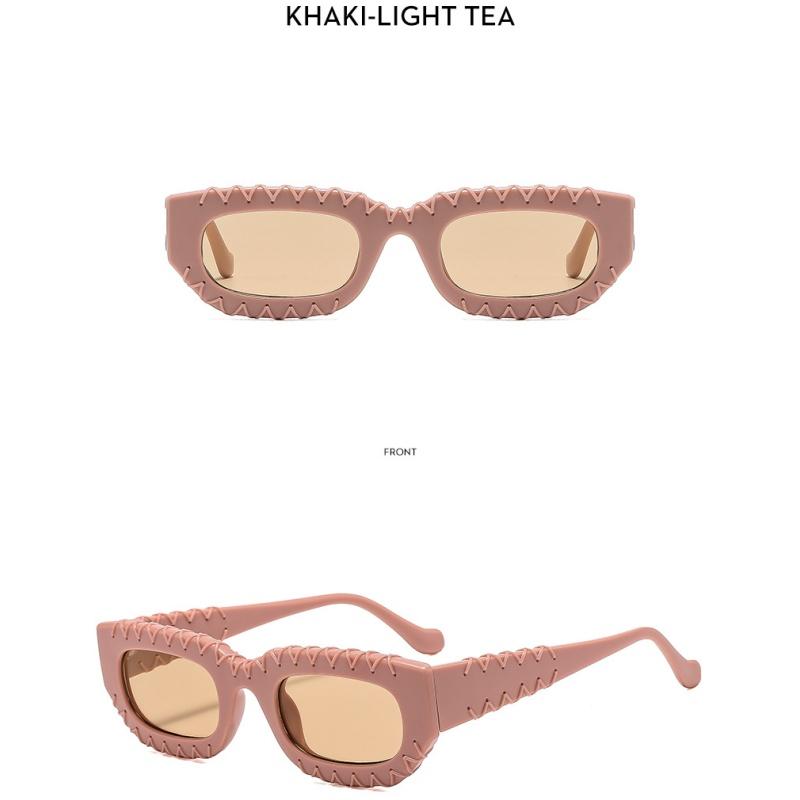 Women's sunglasses, men's and women's fashion square braided sunglasses