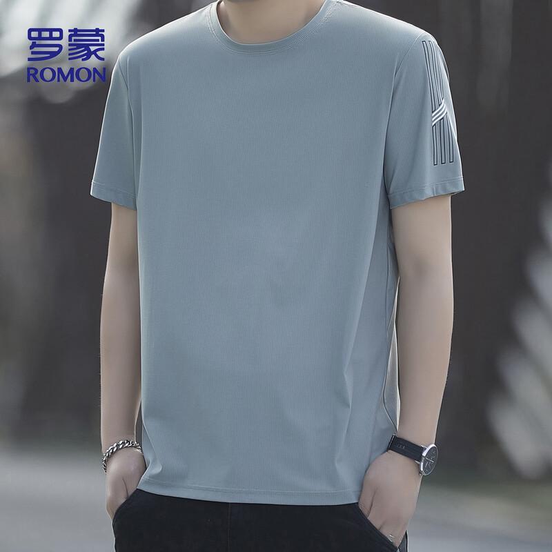 ROMON Men's Ice Silk Short Sleeve T-Shirt