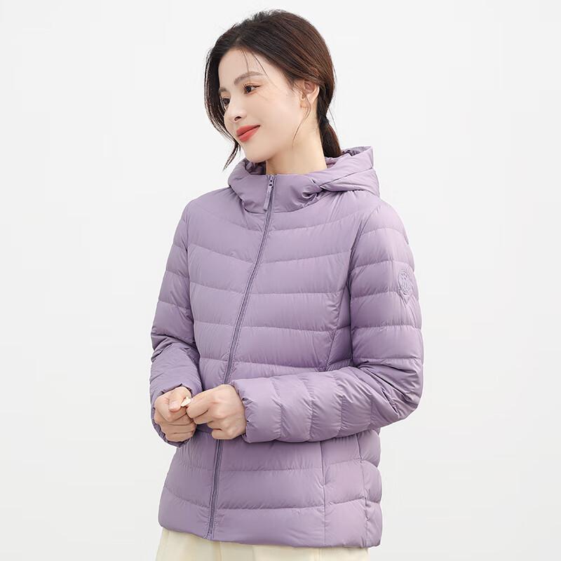 YAYA Women's Lightweight Hooded Down Jacket