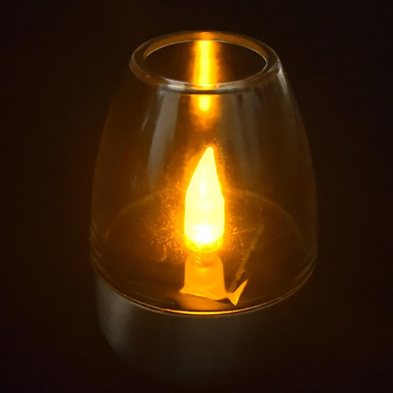 Solar Kerzenlicht Flammenlose LED Nachtlichter Edelstahl Wasserdicht Rasenlicht Außen Garten Geburtstagsfeier Deko