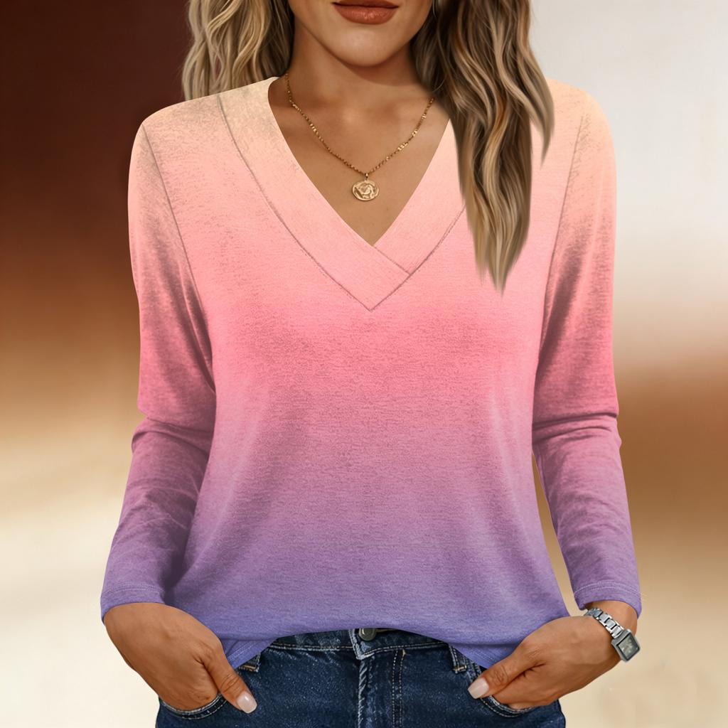 Μακρυμάνικα πουκάμισα για γυναίκες Χαριτωμένα γραφικά μπλουζάκια μπλουζάκια Casual Plus Size Basic Tops Πουλόβερ