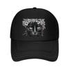 Pencil Sketch Art of Black Cat In Flower Crown Baseball Cap Luxury Brand Brand Unisex Cap Hood Anime Hat Hats For Women Unisexs