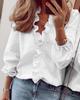 Women Long Sleeve Ruffled Collar Casual Blouse For Summer