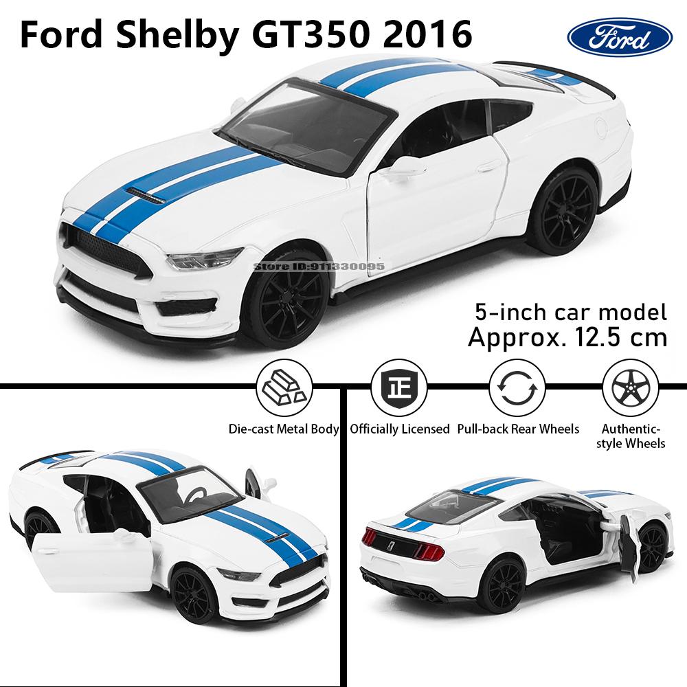 LLB4 MSZ 5-inch Alloy Car Model 2016 Ford Shelby GT350 Rebound Function Static Model Alloy Die-casting Car Model Collection Gift Toy
