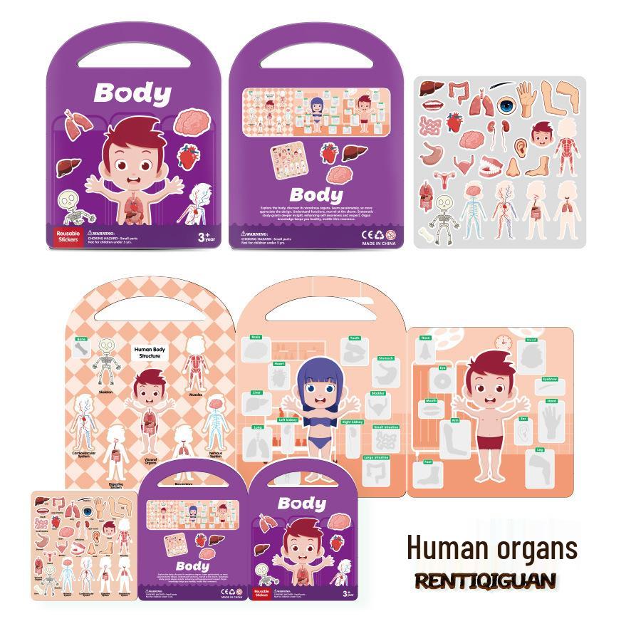 Children's Reusable Silicone Sticker Book: DIY Educational Toy with Jelly Stickers