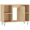 Bathroom Cabinet Sonoma Oak 80 x 33 x 60 cm Particleboard