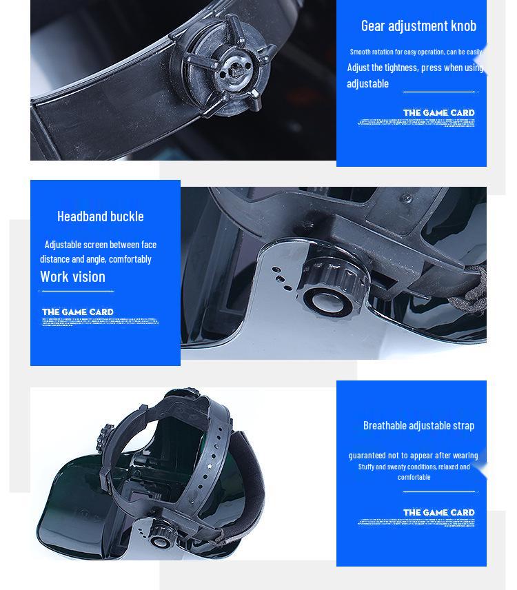 Auto-Darkening Welding Cap for Arc Welding, Head-Mounted, Anti-Burn Protective Mask