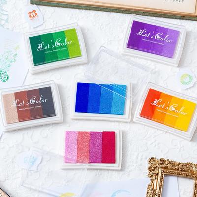DIY Rainbow Gradient Ink Pad for Kids' Finger Painting & Art Projects