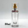 30ml Square Glass Serum Bottle with Pump and Electroplated Cap