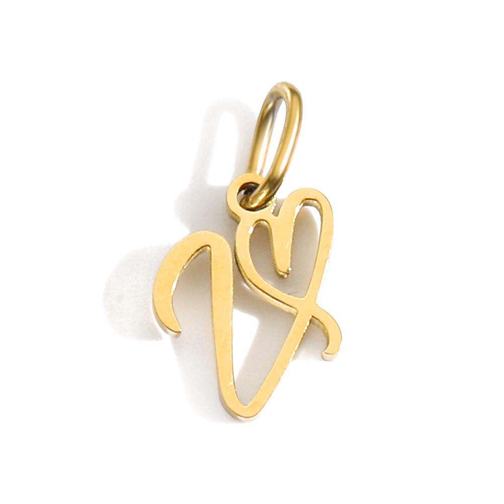 Gold-Plated Stainless Steel Alphabet Pendants for DIY Necklaces – Colorfast Jewelry Charms